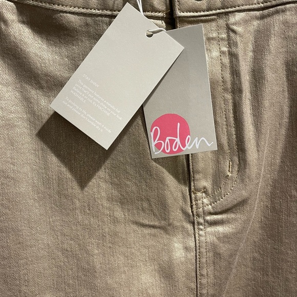 NWT Gold Metallic Mini Skirt - Picture 3 of 4